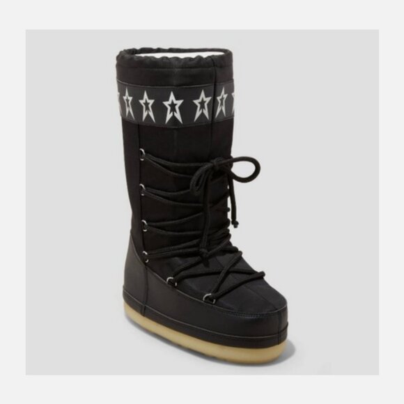 Women's Buffy Winter Boots - Wild Fable Black 10 - Picture 1 of 2